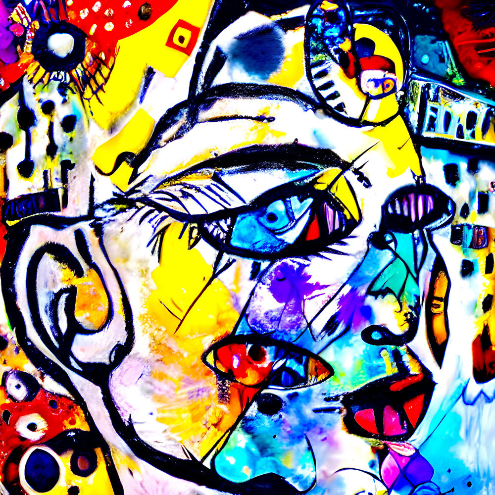 Colorful Abstract Face | Poster