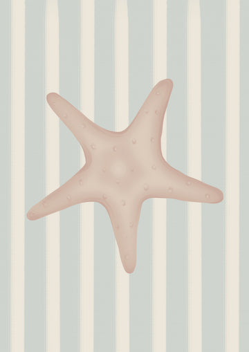 Coastal Starfish Stripes | Poster