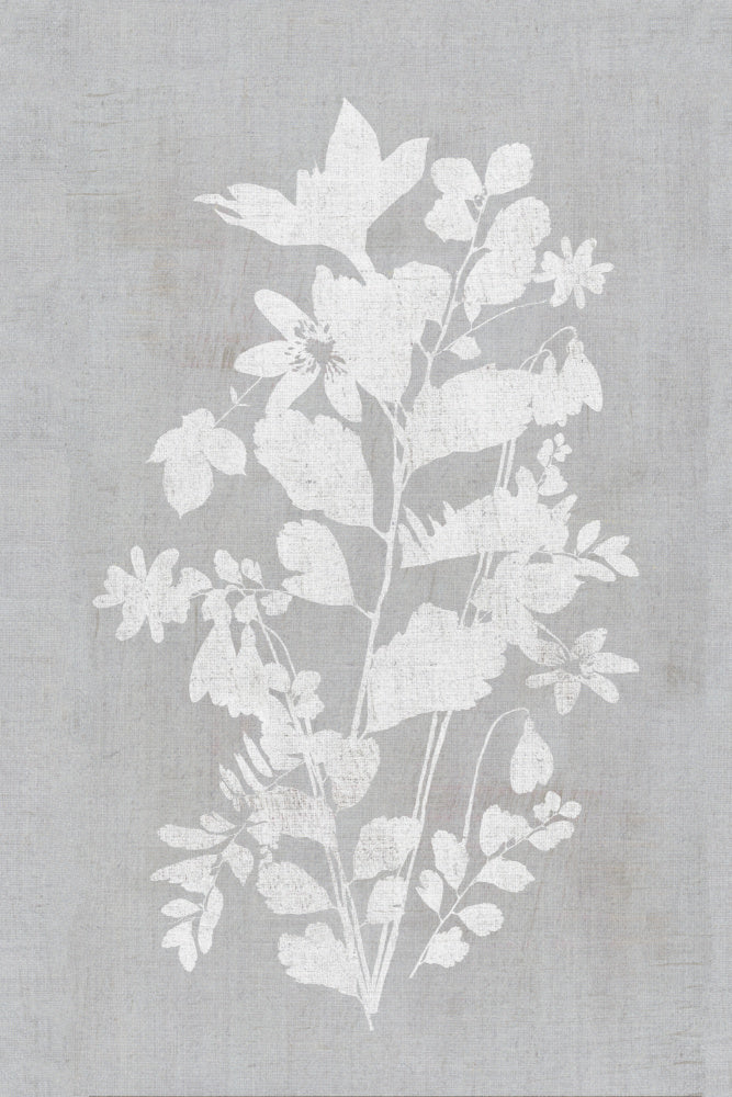 White Floral Silhouette | Canvas
