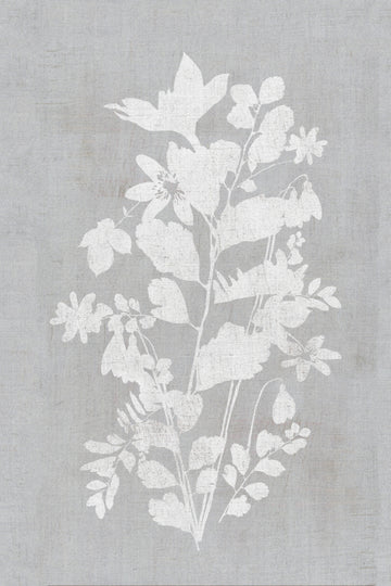 White Floral Silhouette | Poster