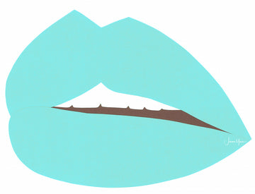 Teal Pop Lips | Poster