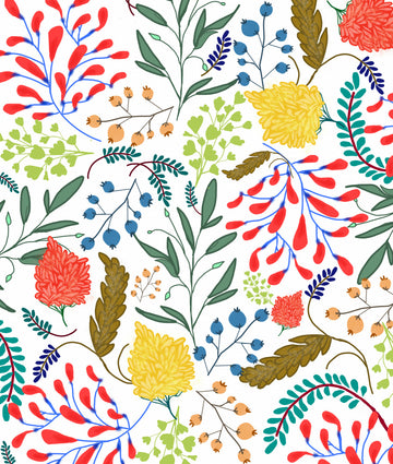 Colorful Botanical Pattern | Canvas