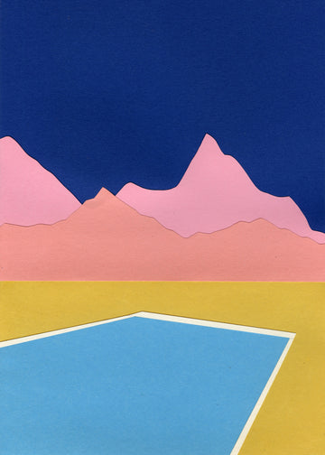 Blue Pool Pink Mountains | Poster