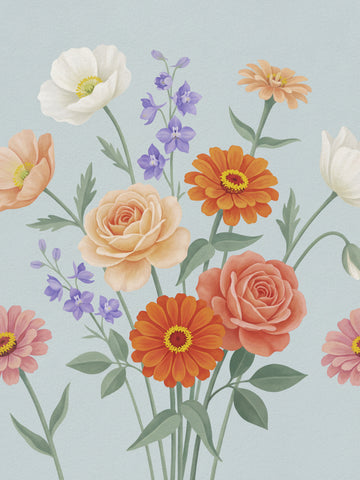 Colorful Garden Blooms | Canvas