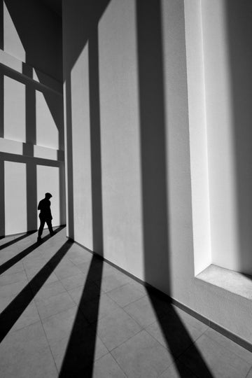Solitary Man Shadows | Canvas