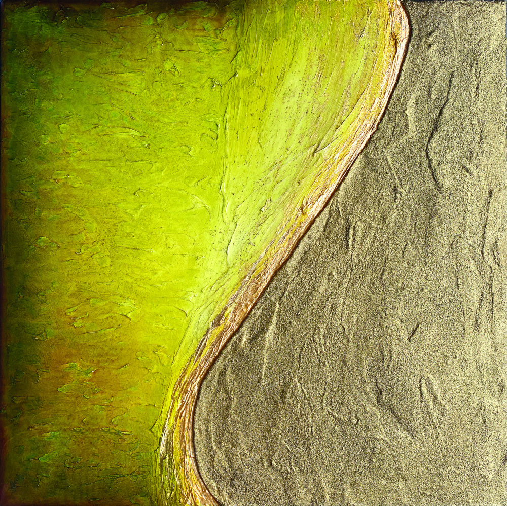 Vibrant Green Gold Texture | Canvas