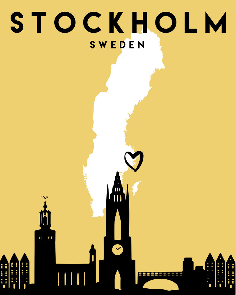 Stockholm Sweden Map | Canvas