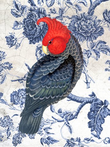 Red Cockatoo Chinoiserie | Canvas