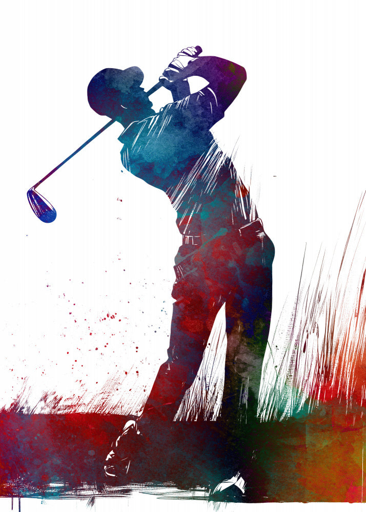 Vibrant Golf Swing | Canvas