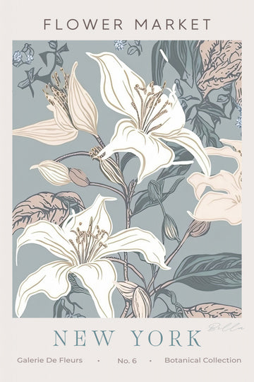 New York Flower Market Lilies | Poster