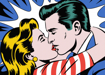 Romantic Comic Kiss | Canvas