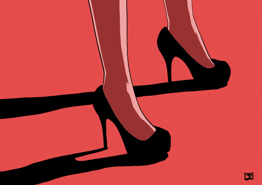 Elegant Red Heels | Canvas