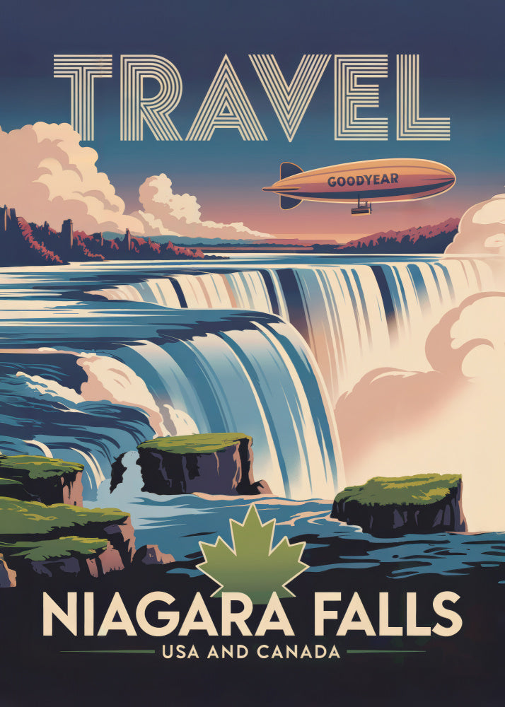 Majestic Niagara Falls Blimp | Poster