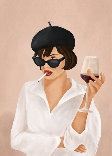 Chic Smoking Lady | Canvas