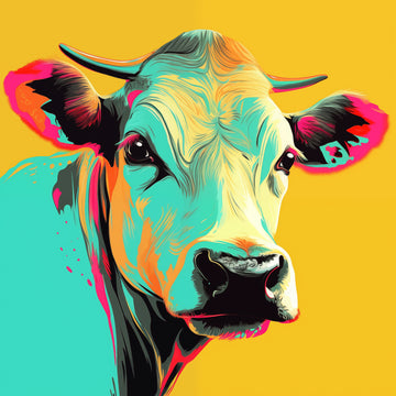 Vibrant Pop Art Cow | Poster