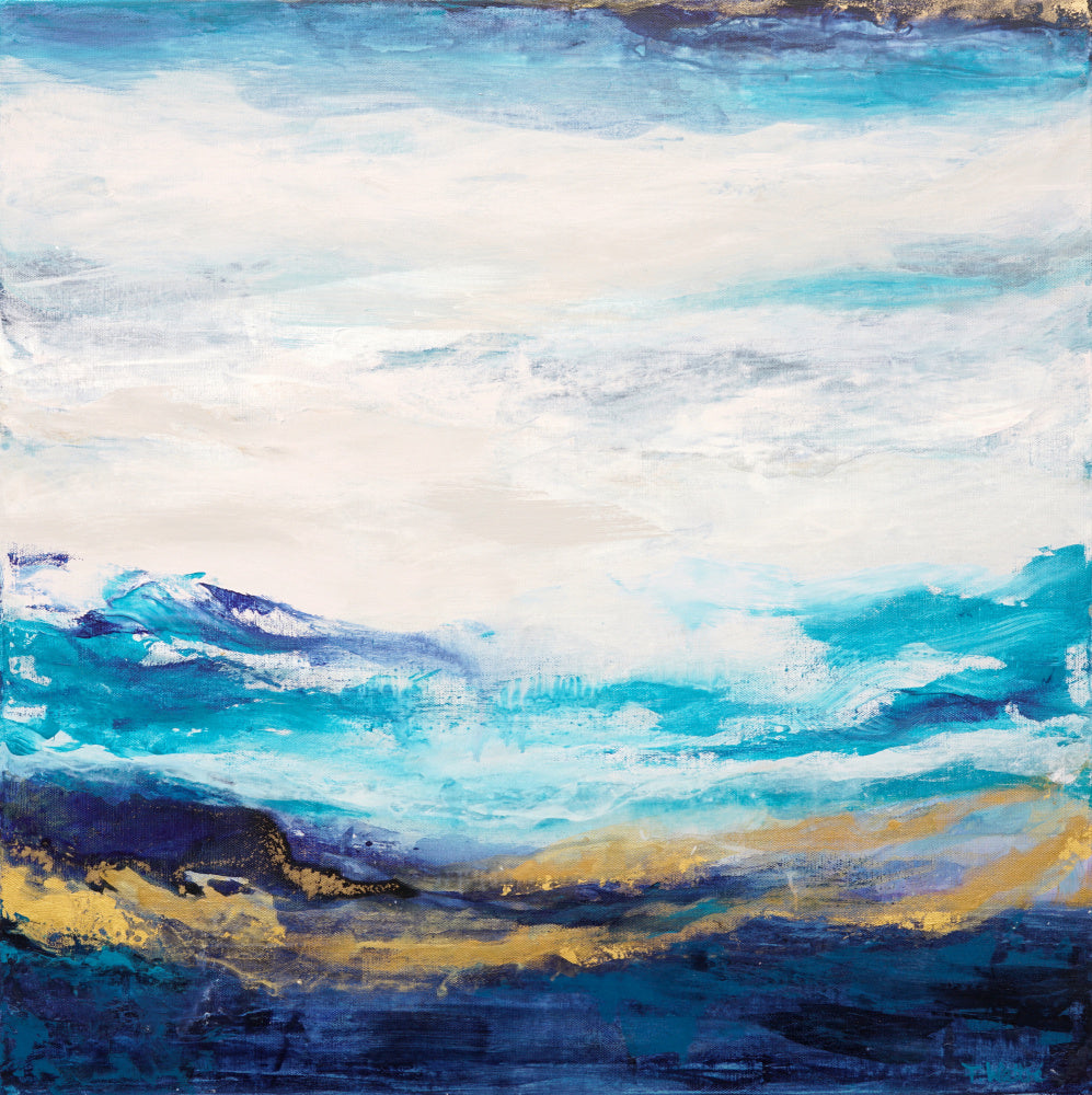 Golden Ocean Abstract | Canvas