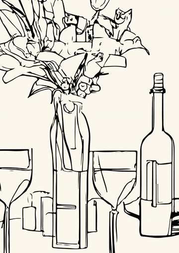 Wine and Blooms | Canvas