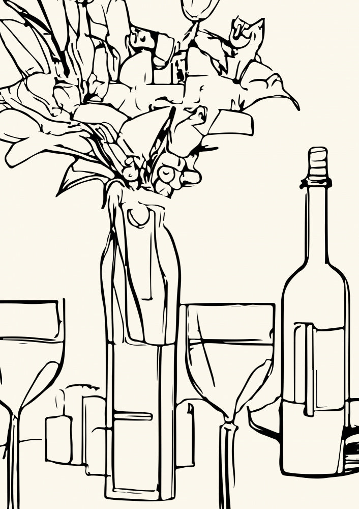 Wine and Blooms | Poster