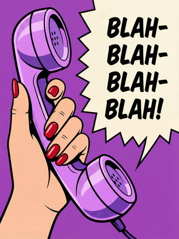 Blah Blah Retro Phone | Poster