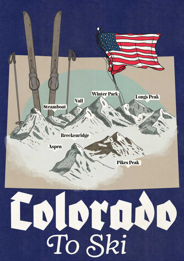 Vintage Colorado Ski | Poster