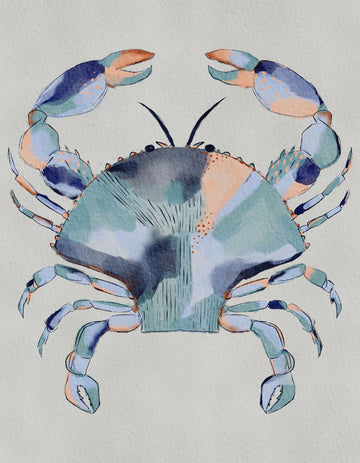 Coastal Blue Crab Painting | Poster