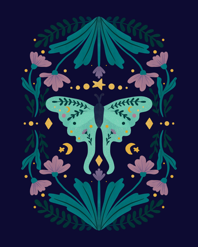Celestial Luna Moth | Canvas