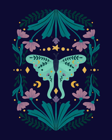 Celestial Luna Moth | Canvas