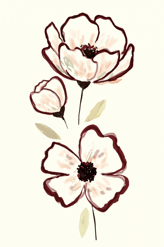 Delicate Watercolor Blooms | Poster