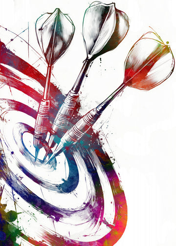 Colorful Darts Bullseye | Poster