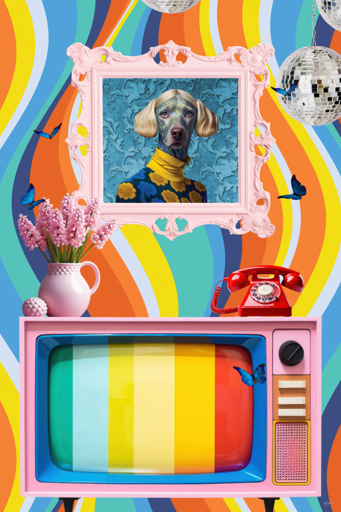 Groovy Dog Portrait | Poster