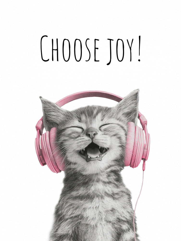 Happy Kitten Chooses Joy | Canvas