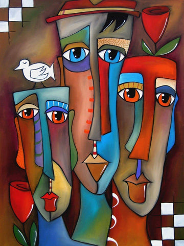 Colorful Abstract Faces | Canvas