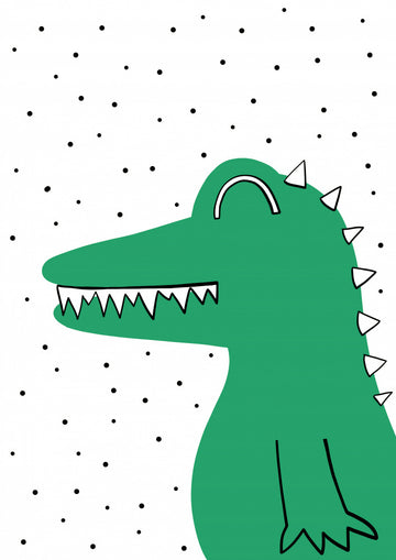 Smiling Green Crocodile | Poster
