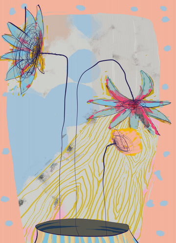 Abstract Pastel Flowers | Canvas