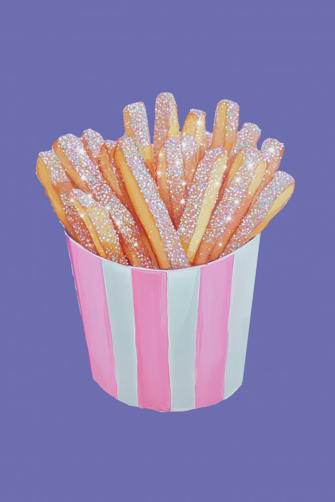 Sparkly Pink Fries | Poster