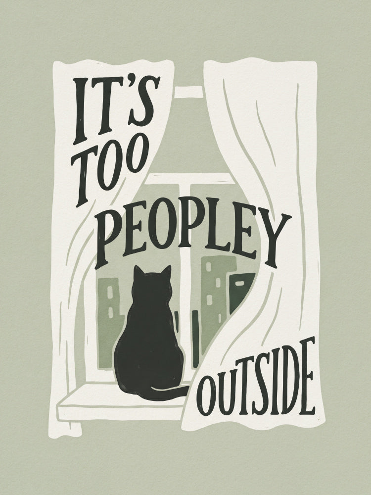 Too Peopley Cat Window | Canvas