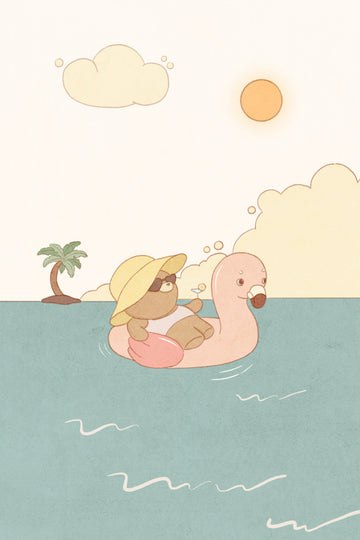 Relaxing Flamingo Float | Canvas