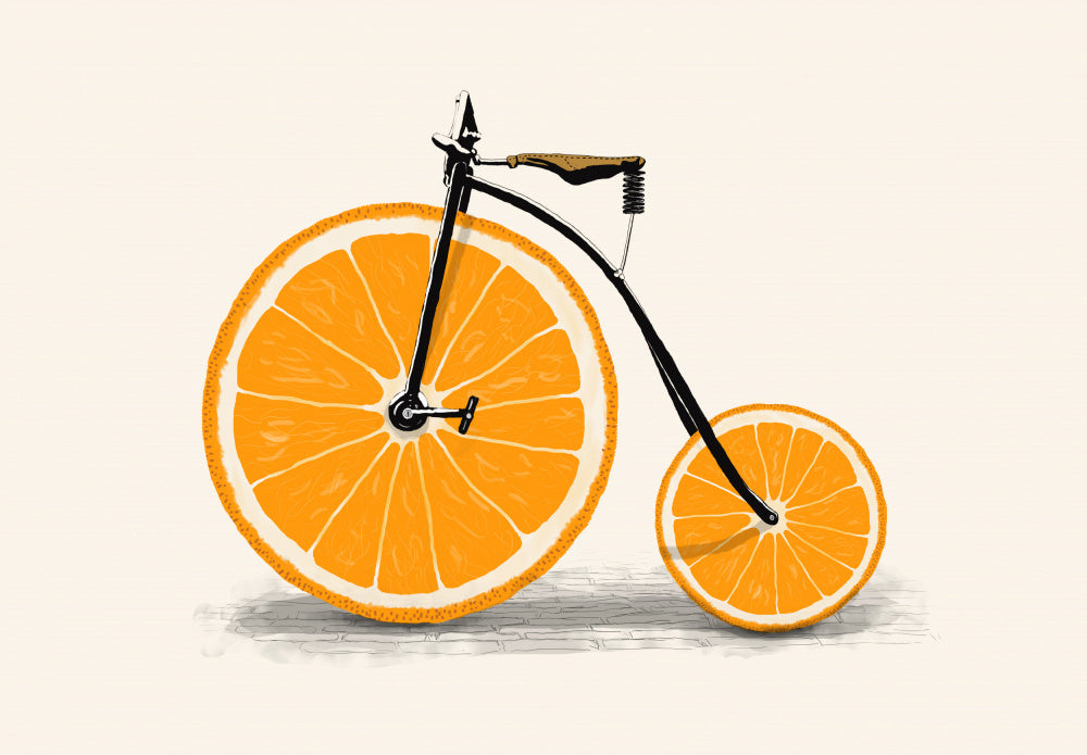 Orange Slice Bicycle | Poster