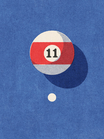 Eleven Striped Pool Ball | Canvas