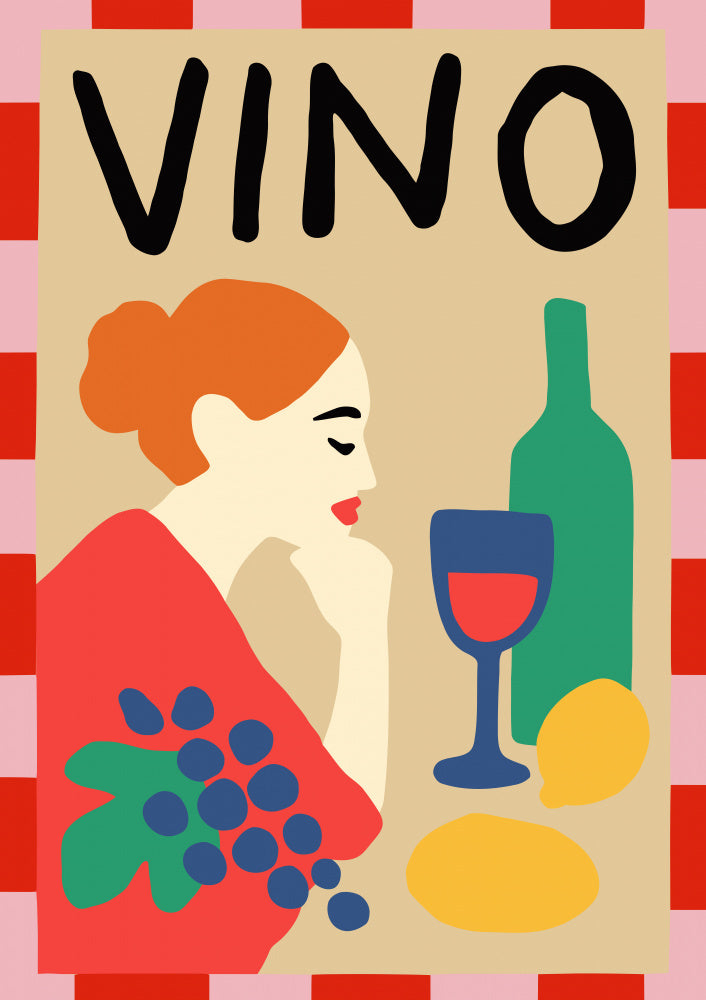 Vino Woman Still Life | Canvas