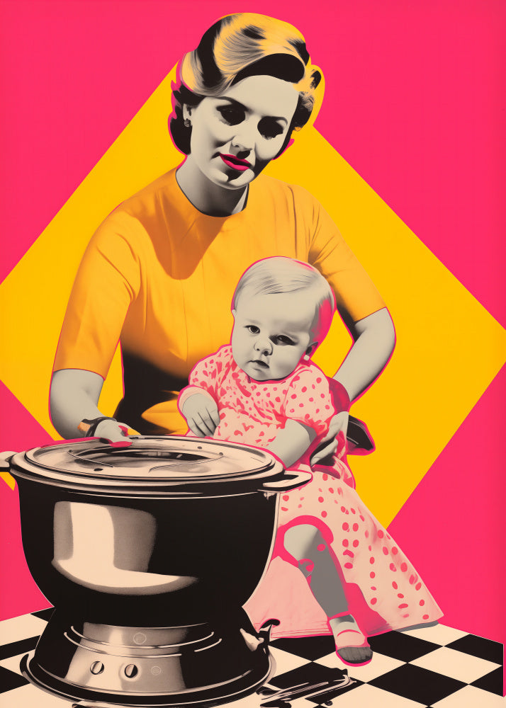 Retro Kitchen Motherhood | Canvas
