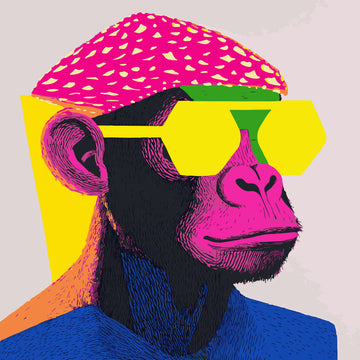 Stylish Monkey Portrait | Poster