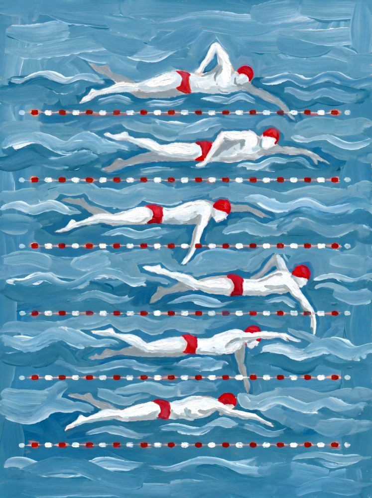 Swimmers In Motion | Canvas