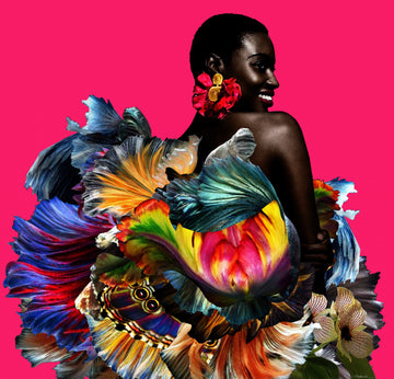 Vibrant Floral Woman | Canvas