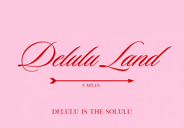 Delulu Land Pink Quote | Poster