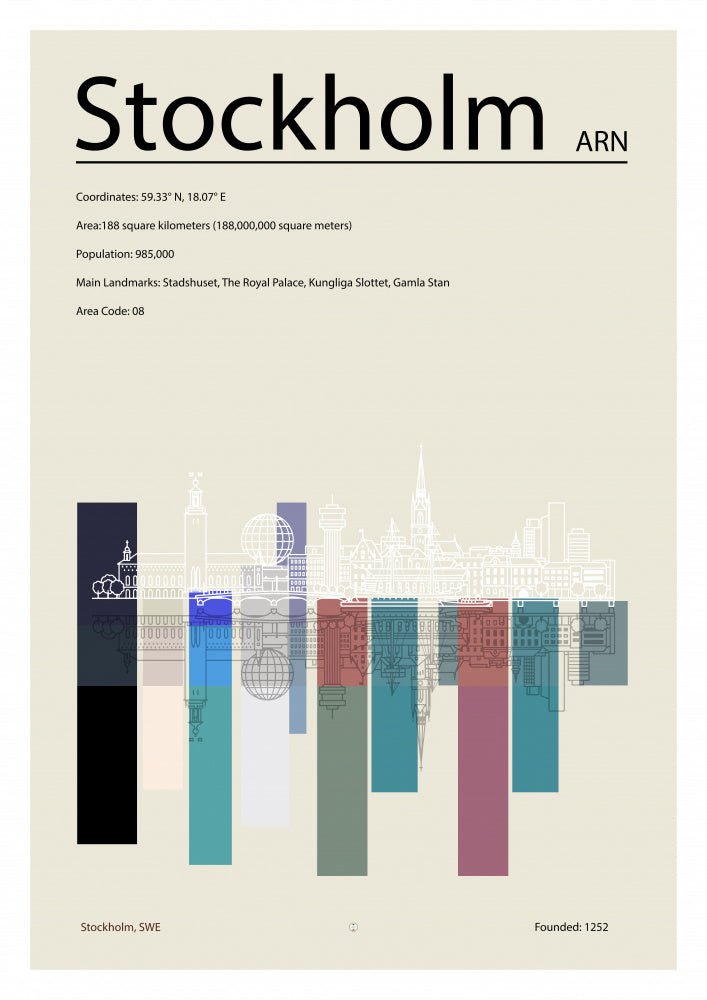 Stockholm City Graphic | Canvas