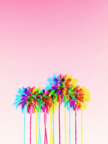 Vibrant Pink Palms | Poster