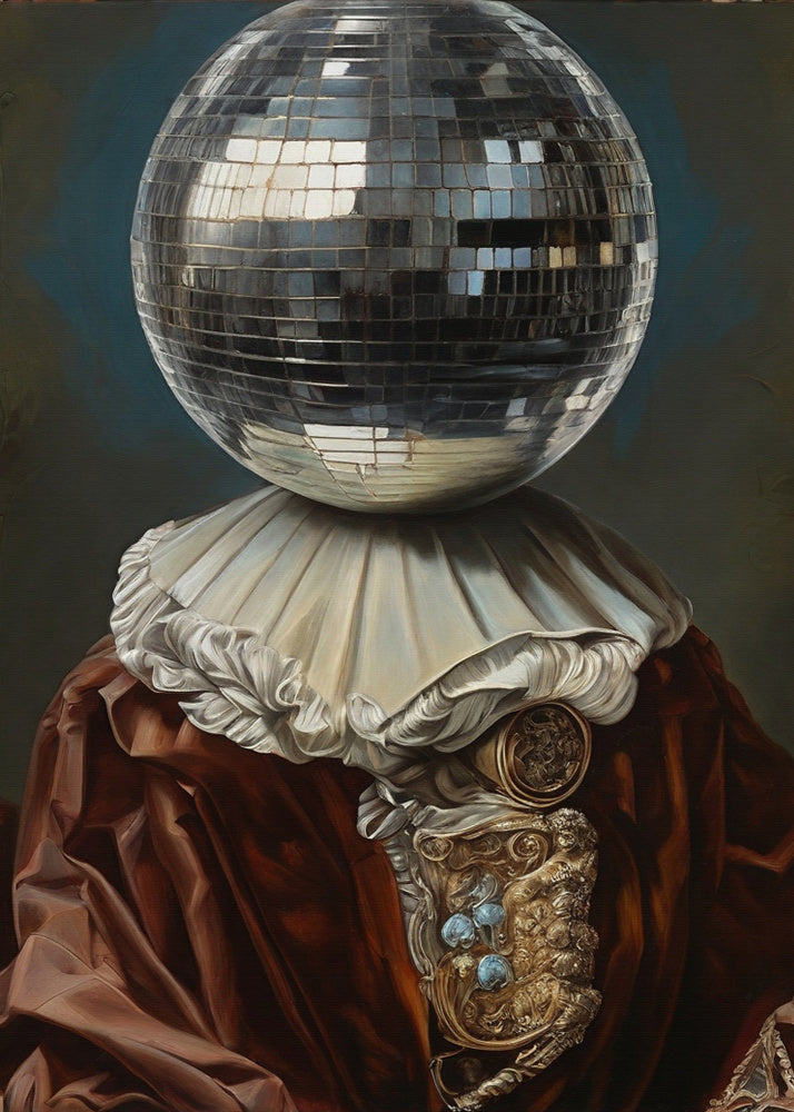 Surreal Disco Ball Portrait | Poster