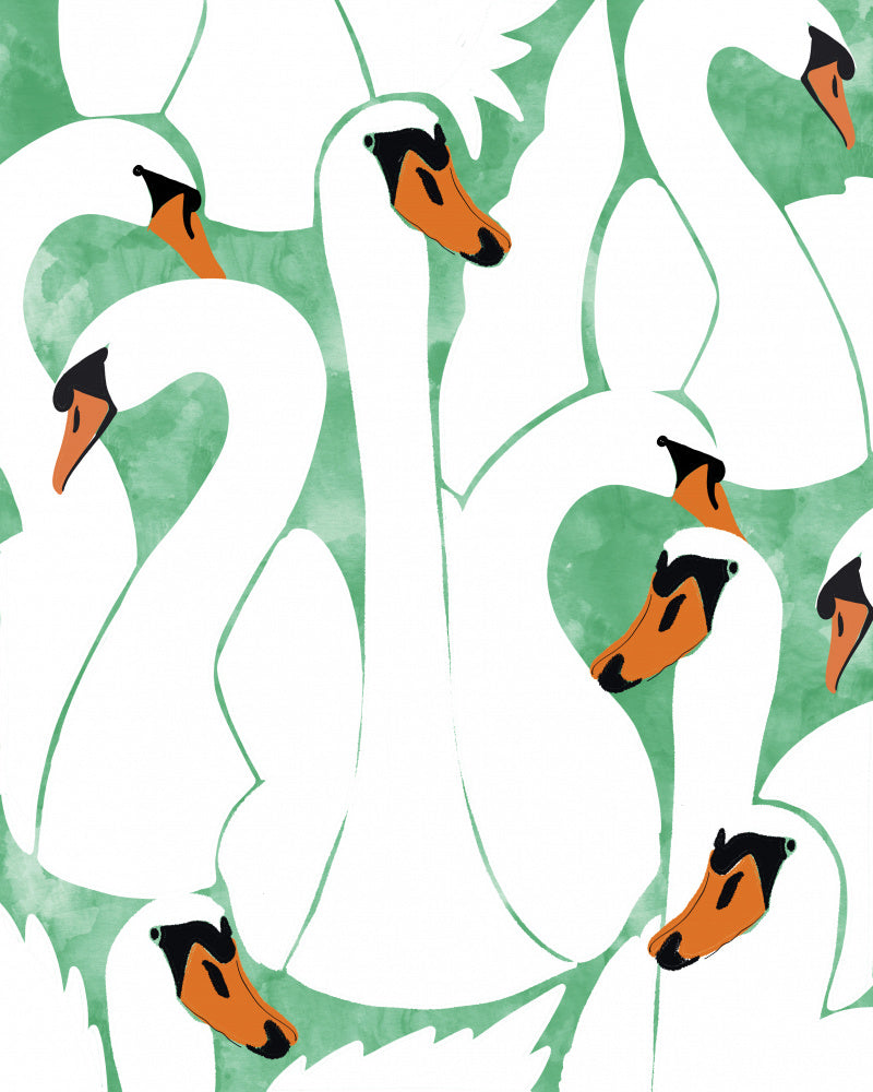 Graceful Swan Pattern | Canvas