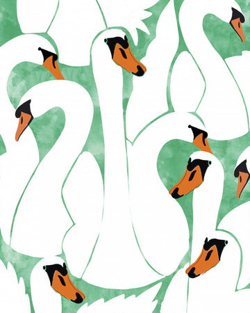 Graceful Swan Pattern | Poster
